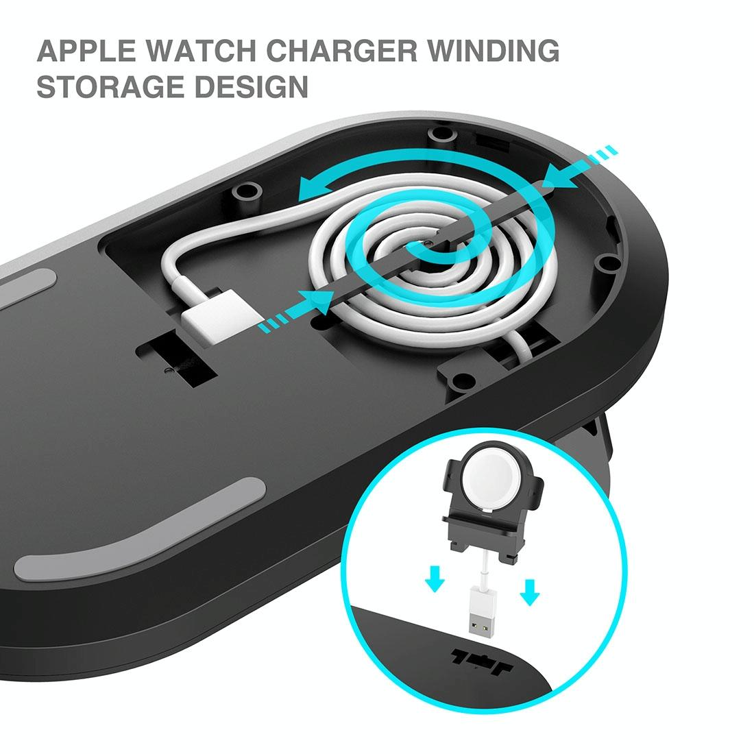3 In 1 Wireless Charger For Phones Iwatch Airpods - White