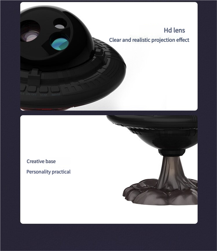 Flying Saucer Starry Sky Projection Lamp - Ambient Mood Light