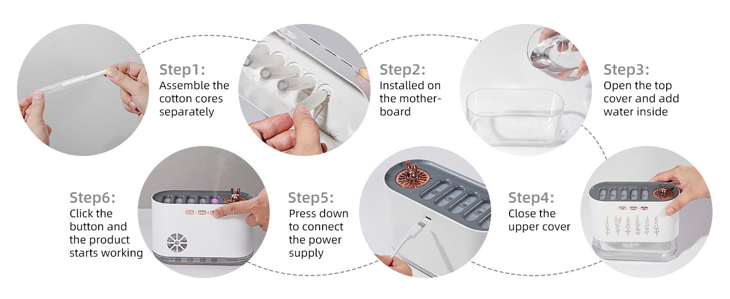 Green Dynamic Color Changing Humidifier - Sound Control & Auto Shut-Of