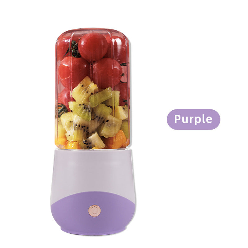 Purple Compact Portable Blender - USB Rechargeable Mini Juicer Cup with 4 Blades