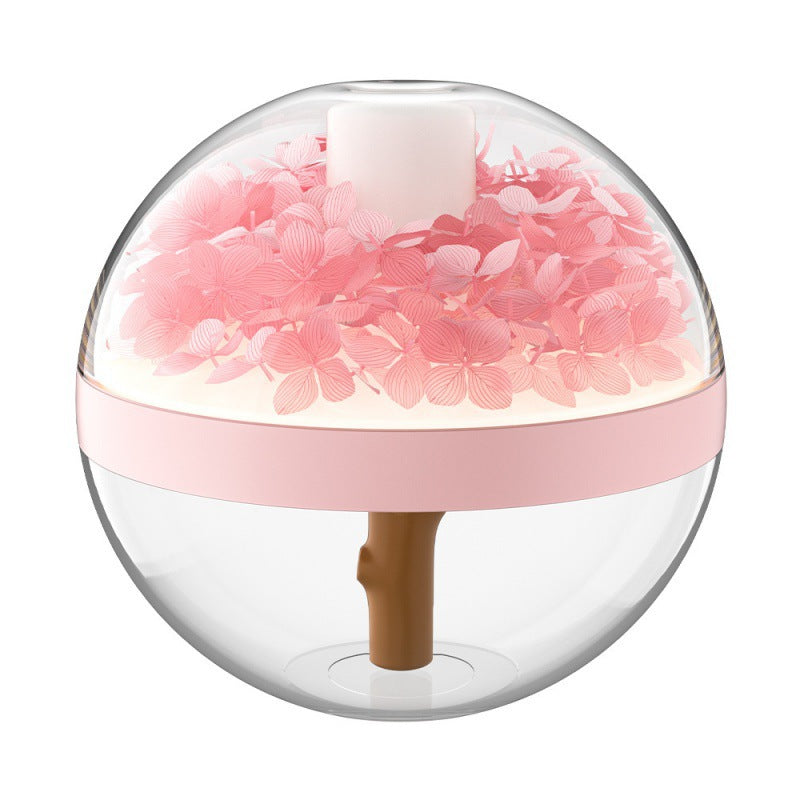 Eternal Flower Wireless Humidifier & Night Light - 270ml, 800mAh Rechargeable, Quiet Operation(pink)
