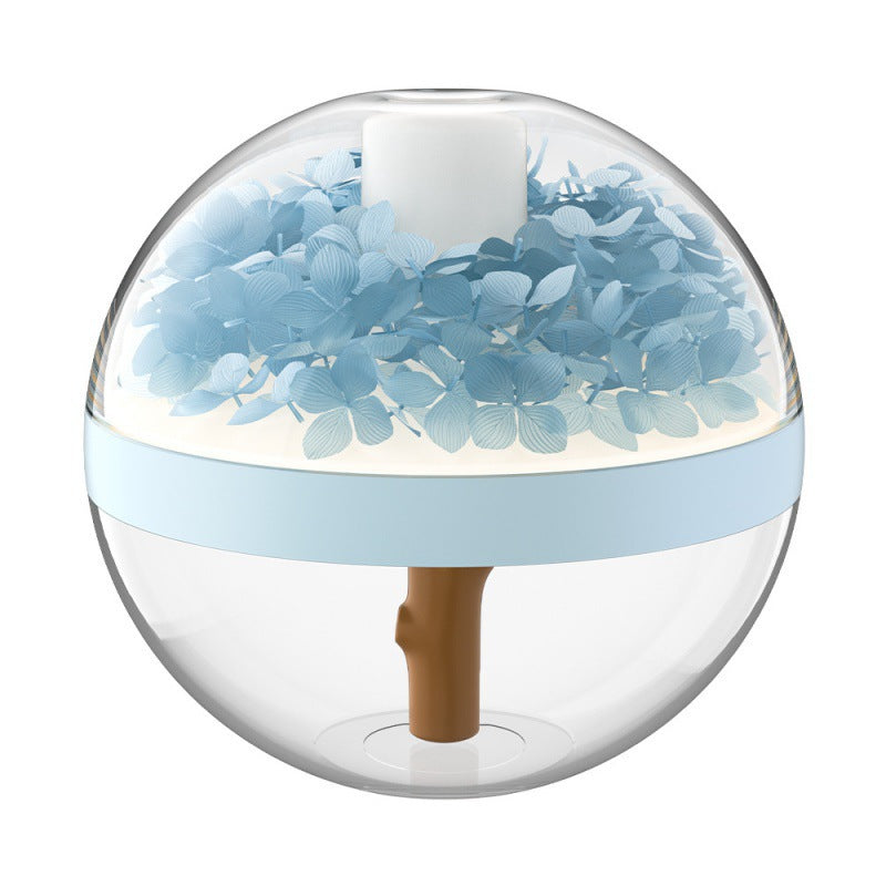 Eternal Flower Wireless Humidifier & Night Light - 270ml, 800mAh Rechargeable, Quiet Operation(blue)